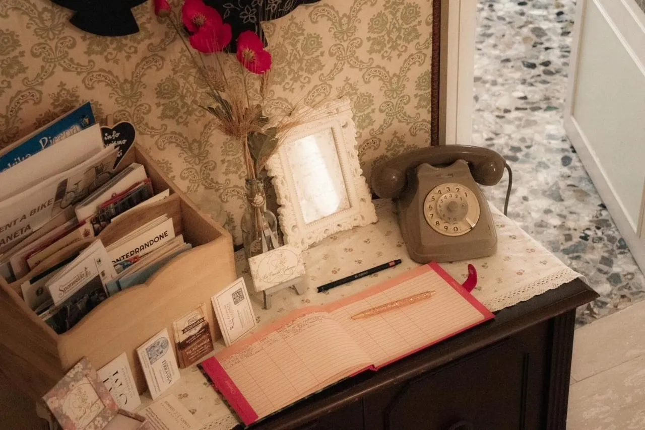 Libri, guide e il vecchio telefono